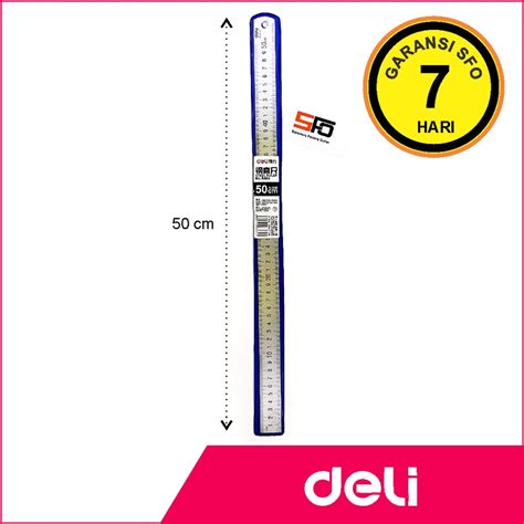 Jual Penggaris Besi Deli 50 Cm No 8464 Shopee Indonesia