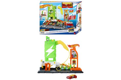 Mattel Hot Wheels City Super Nab Jec Stanice Htn Hra Ky D M Hra Ek Miki Fun