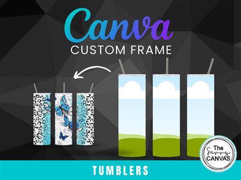 Canva Tumbler Mockup Drag And Drop Sublimation Tumbler Mock Etsy