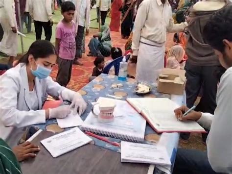 Mega Health Checkup Camp Organized मेगा हेल्थ चेकअप कैंप का आयोजन 10 हजार मरीजों का इलाज