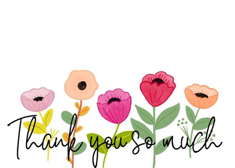 Thank You So Much Instant Download Etsy Thank You Greetings Thank