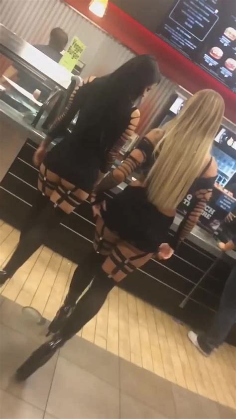 Teen Blonde Lesbians Playing In Public