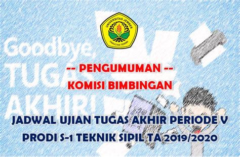 Jadwal Ujian Tugas Akhir Periode V Prodi S Teknik Sipil Ta