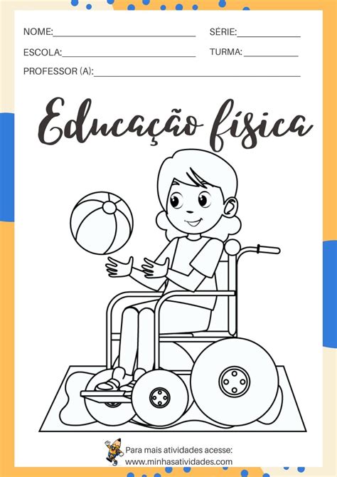 Capa De Trabalho De Educa O F Sica Para Imprimir