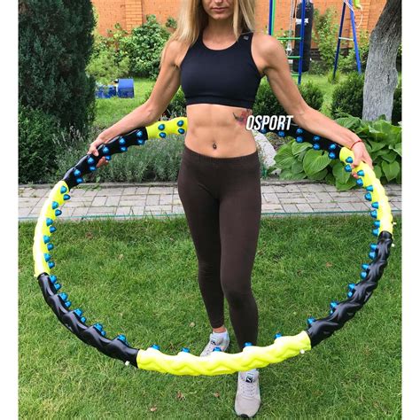 Обруч хулахуп массажный для похудения талии c шариками Hop-Sport (8001)