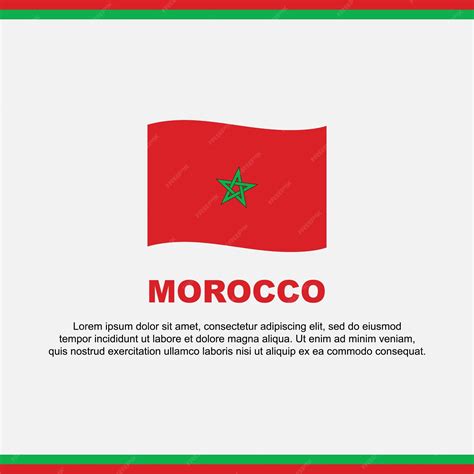 Diseño de fondo de la bandera de marruecos plantilla de la bandera del