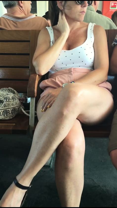 Thick Thighs MILF At Airport