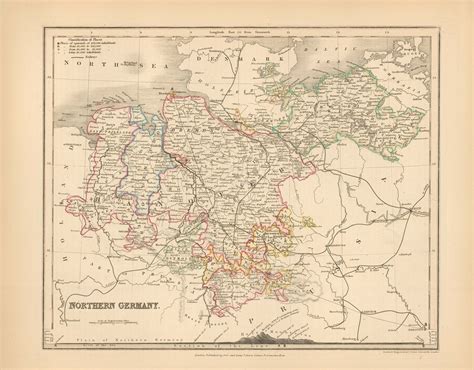 Milners 1850 Map Of Northern Germany Art Source International