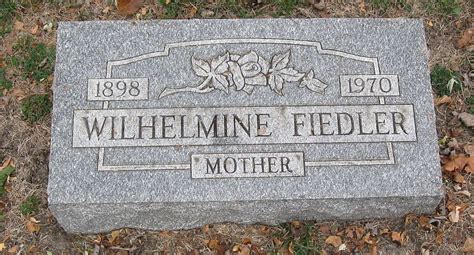 Wilhelmine Minna Fiedler Find A Grave Memorial