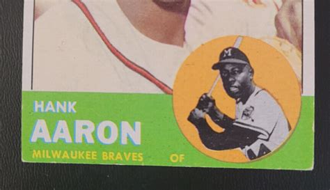 Topps Hank Aaron Vg Ex Crease Free Braves Legendary Hofer