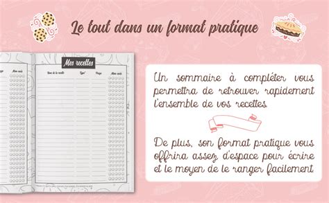 Cahier De Recettes Remplir Sp Cial P Tisserie Conservez Tous Vos