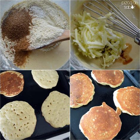 Hot Cakes O Panquecas De Manzana Y Yogurt Pizca De Sabor