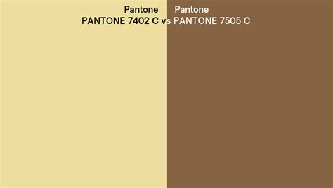 Pantone 7402 C vs PANTONE 7505 C side by side comparison