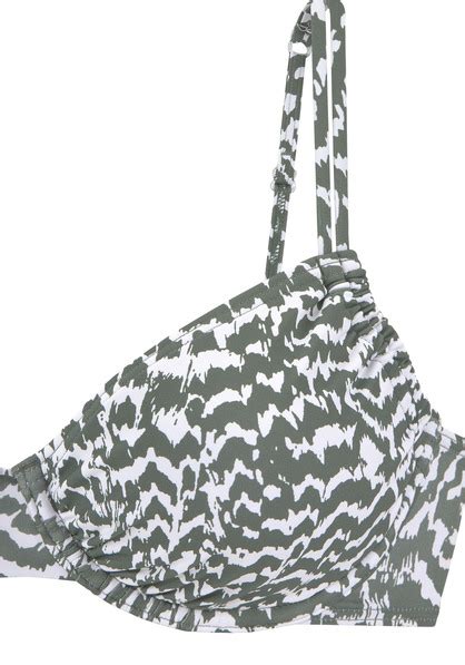 LASCANA Bügel Bikini Top Sansa oliv bedruckt Cup B