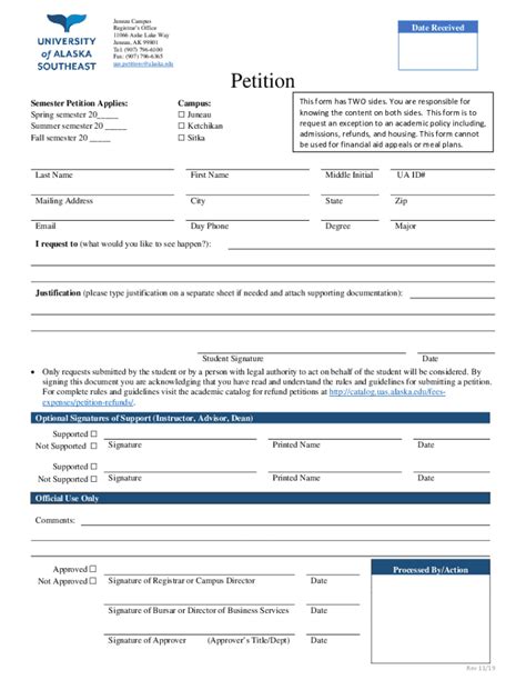 Fillable Online Uas Alaska Petition Form2019 Fax Email Print PdfFiller