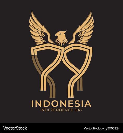 79th Indonesian Independence Day Concept Logo Vector Image