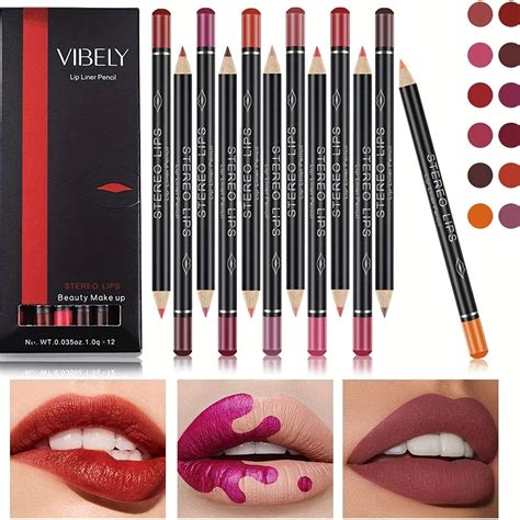 Pack Lip Liner Colors Waterproof Sweat Proof Not Easy To Fade Non Stick Cup Nude Color