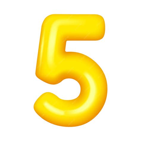 Cinco Apostas De Santa Catarina Ganham Prêmios Na Mega-sena - Número cinco numeral quinto globo amarillo brillante | Vector Premium