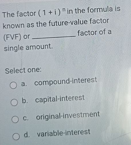solved  factor    formula     future
