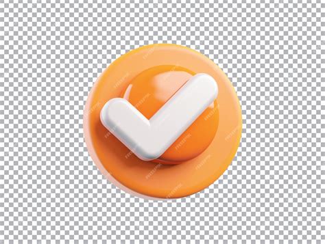 premium psd check mark sign isolated  transparent background