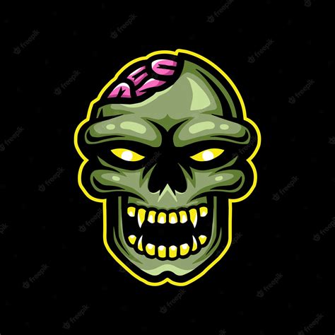 Zombie Mascot Logo Esport Gaming Vector Premium