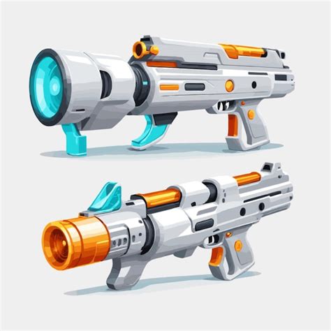 Premium Photo Laser Guns Vector On A White Background