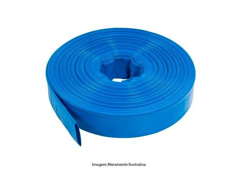 MANGUEIRA CHATA HIMAFLEX PVC FLAT AZUL 04 ROLO 50 MT BT Equipamentos