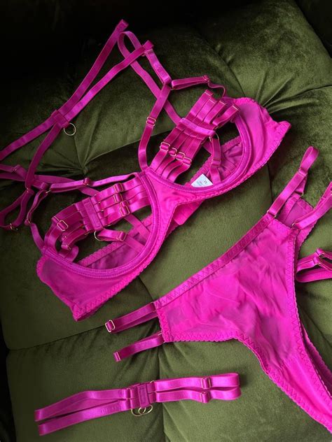 Pink Sexy Lingerie Set Lingerie Made Of Mesh Sexy Lingerie Set Transparent Set Lingerie For
