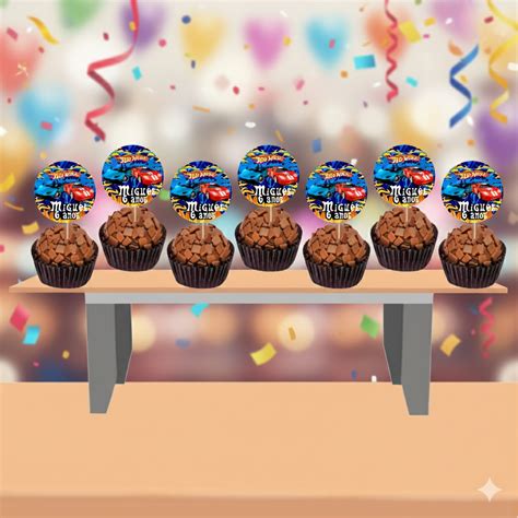 ENVIO RÁPIDO Topper Hot Wheels para Docinhos Topper para Docinho Tag para Docinho Topper