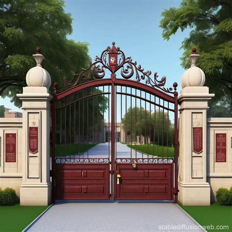 University Entrance Gate Design Stable Diffusion Online