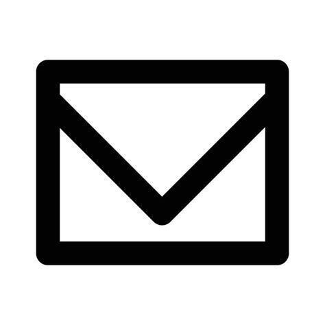 silueta de icono de correo electronico  vector en vecteezy