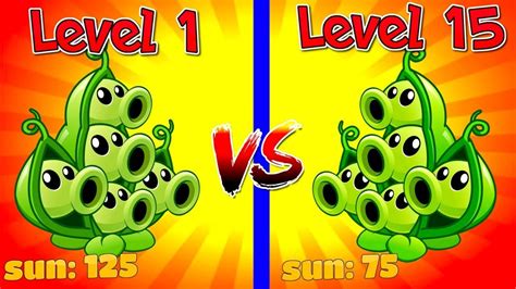 Plants Vs Zombies 2 Gameplay Compare Pea Pod Level 1 Vs Pea Pod Level