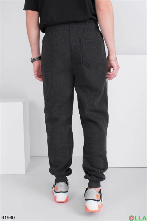 Мужские спортивные темно-серые брюки, на флисе И-WK-9631A-2 - купить ...