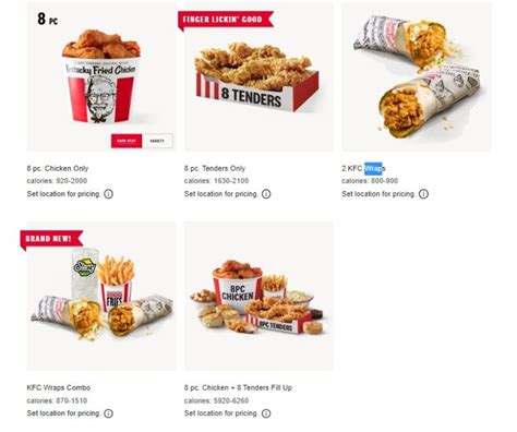 KFC Specials Menu Updated Kentucky Fried Chicken Specials