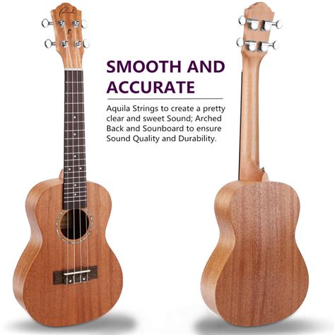 Concert Ukulele For Beginner Mahogany Solid Top 23 Inch