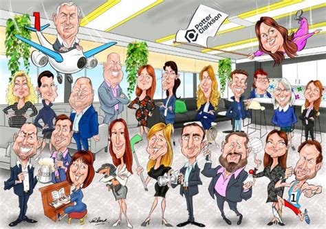 CORPORATE GROUP CARICATURE Paul Baker Cartoons And Caricatures