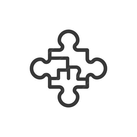 Four Interlocking Puzzle Pieces In A Square Formation Premium Ai