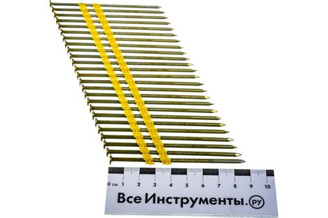 Гвозди с кольцевой накаткой (3000 шт; 3.05х90 мм) для гвоздезабивного ...