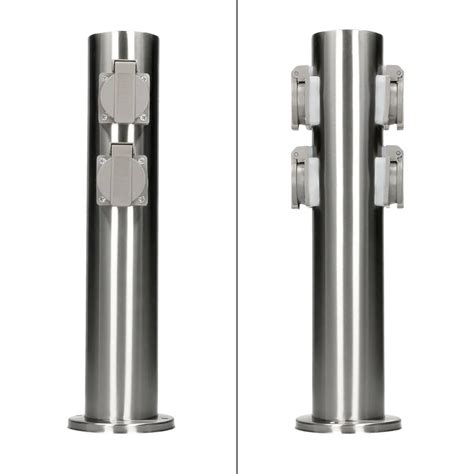 ecd germany   stainless steel external socket ip silver silver