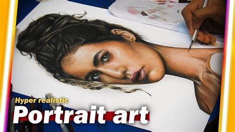 Hyperrealistic Drawing Made With Colored Pencils Time Lapse Portrait Pencil On Paper