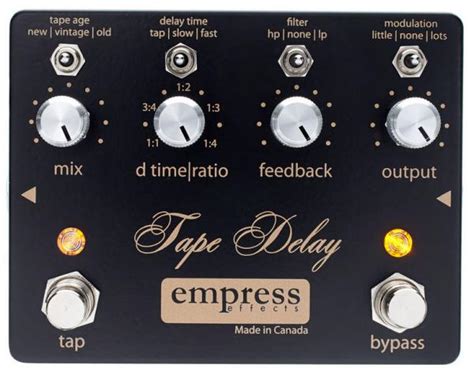 empress tape delay reverb delay echo effect pedal