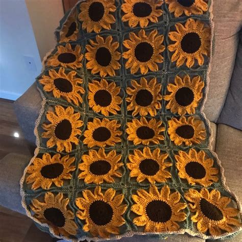 Free Crochet Pattern For Sunflower Blanket At Adam Hebert Blog