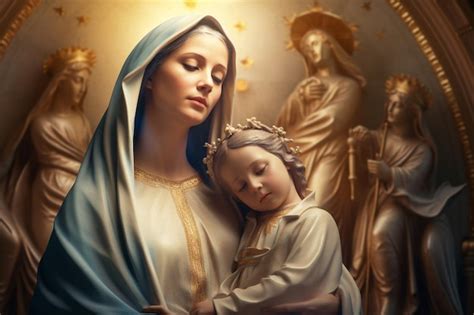 Premium Photo Virgen Del Carmen Blessed Virgin Mary Our Lady Nossa