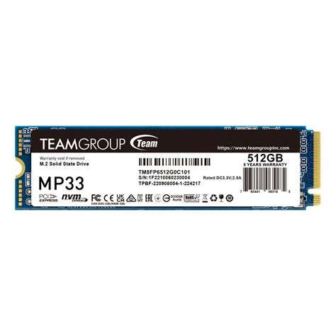 MP33 M.2 PCIe SSD 512GB | TEAMGROUP