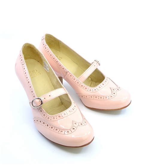 The Penny Pink Patent Leather Mary Jane Vintage Retro Ladies Shoes