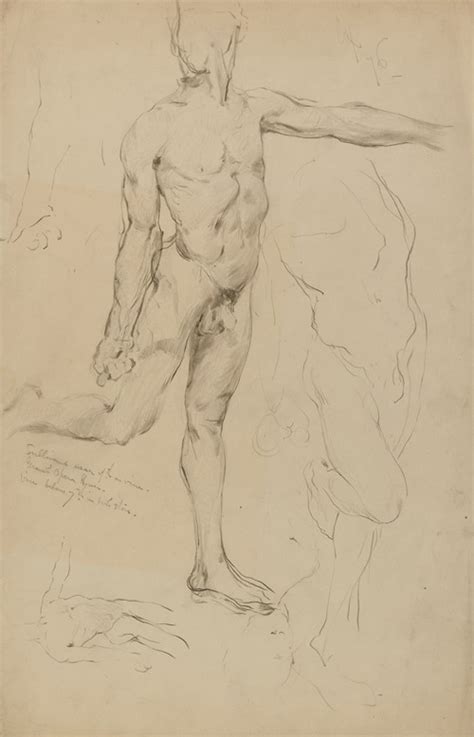 Seated Male Nude Study For Science Iowa State Capitol By Kenyon Cox Artvee