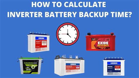 How To Calculate Inverter Battery Backup Time Run Time Youtube