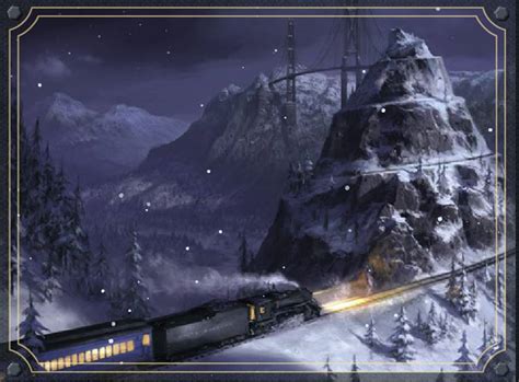 Polar Express Train Mountain 843x622 Download Hd Wallpaper