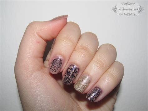 Lora In Nailwonderland Nail Stamping Challenge 5 Nude Gold