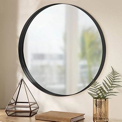 Amazon Jjuuyou Black Round Wall Mirror Circle Mirror For